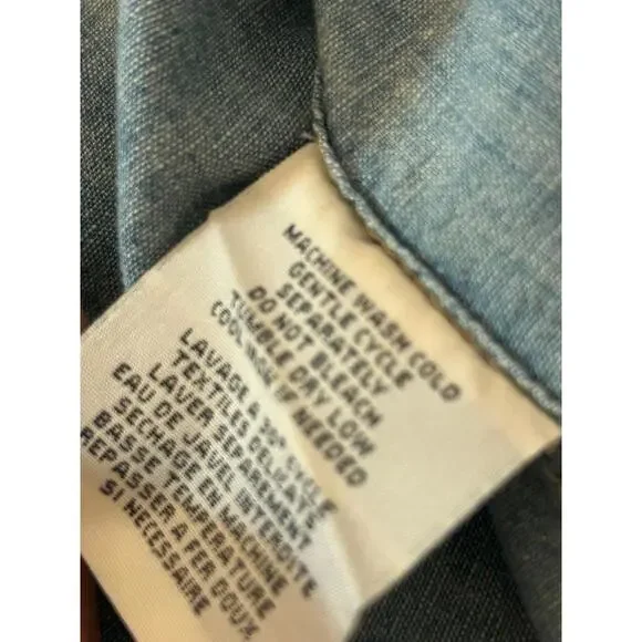 Denim & Supply Ralph Lauren Flag Yoke Denim Snap Shirt M Patriotic USA - Picture 8 of 8